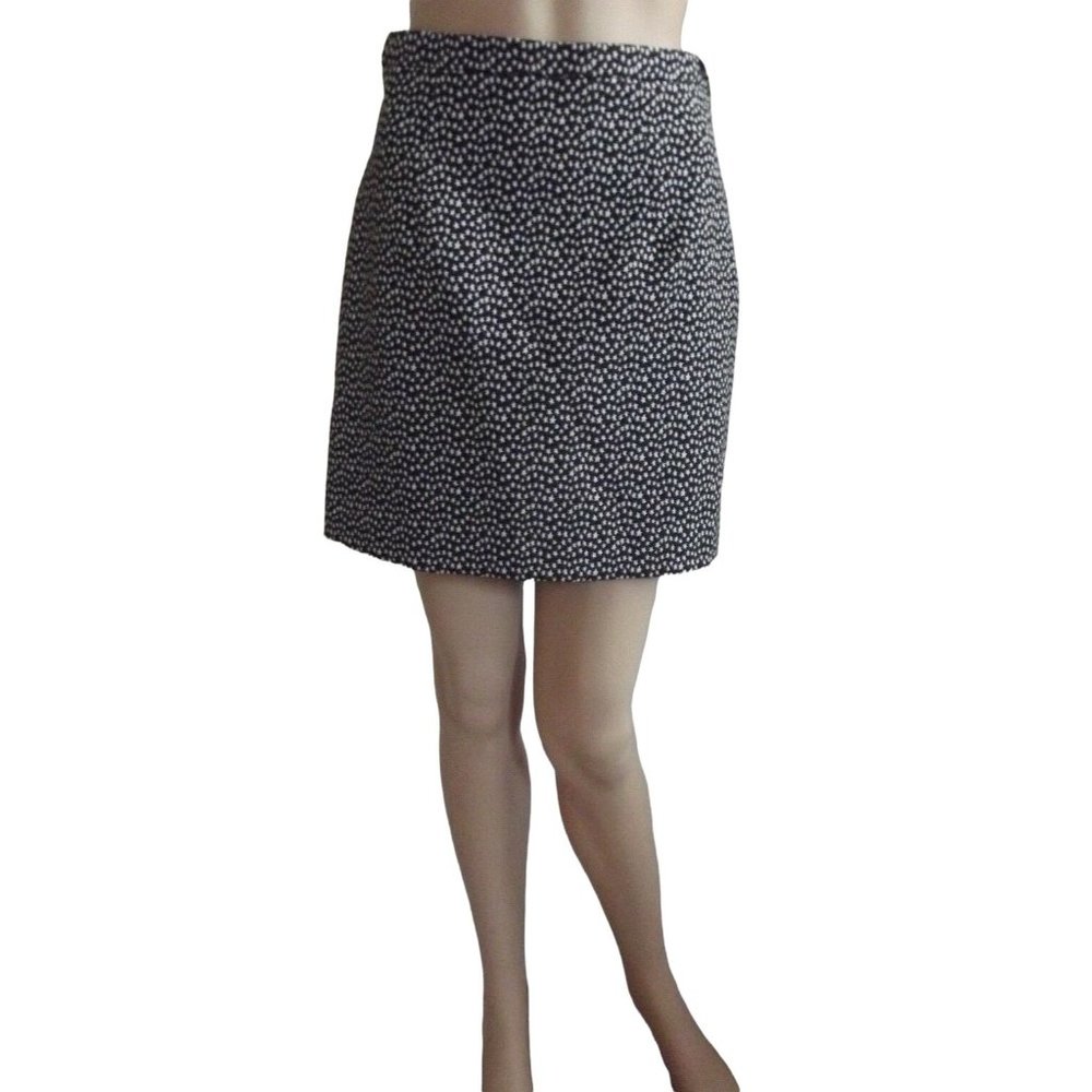 Express Size 2 Black White Stars Skirt polyester cotton blend XS